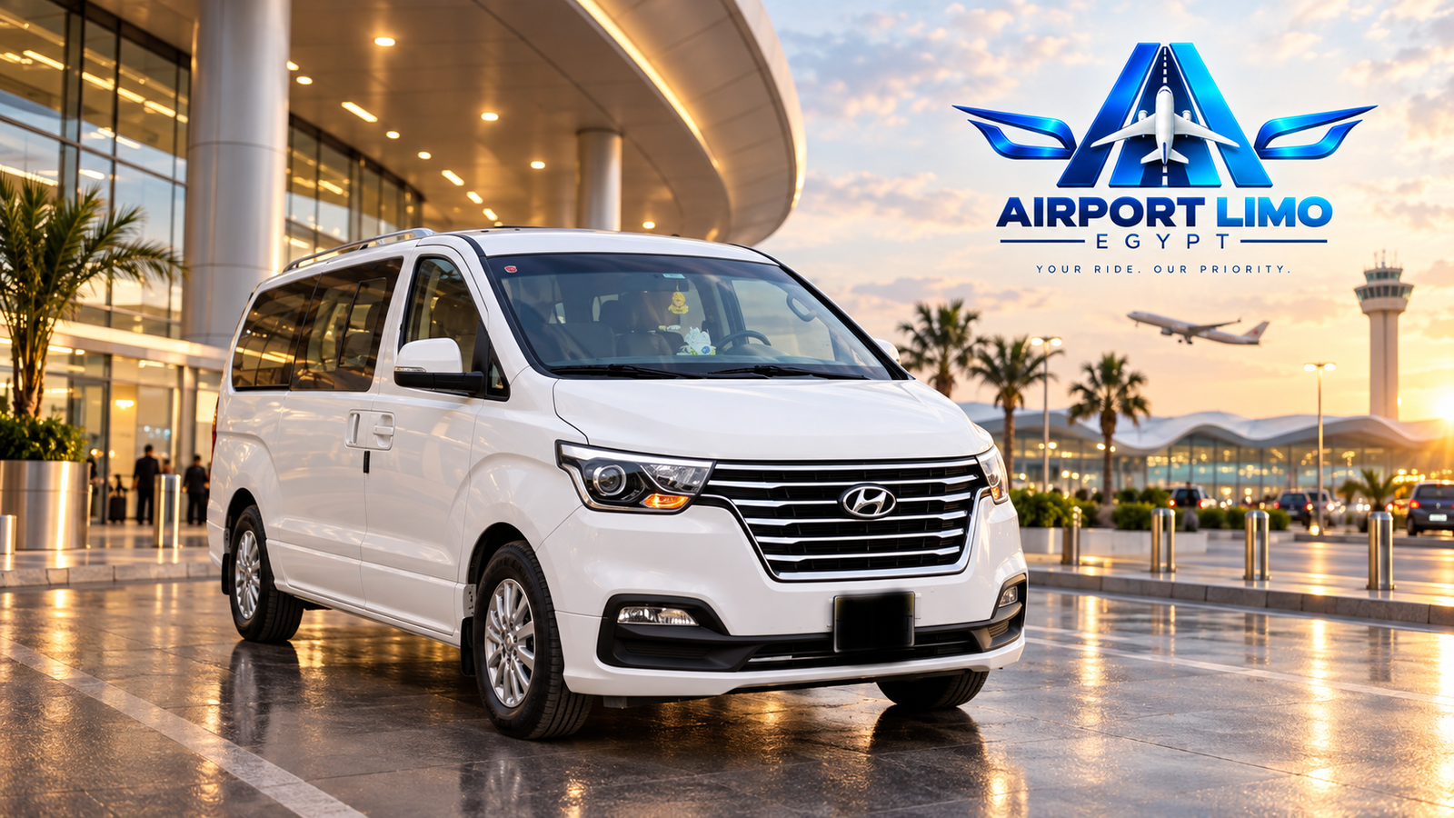 هيونداي H1 لخدمة ليموزين المطار من شركة Airport Limo Eg